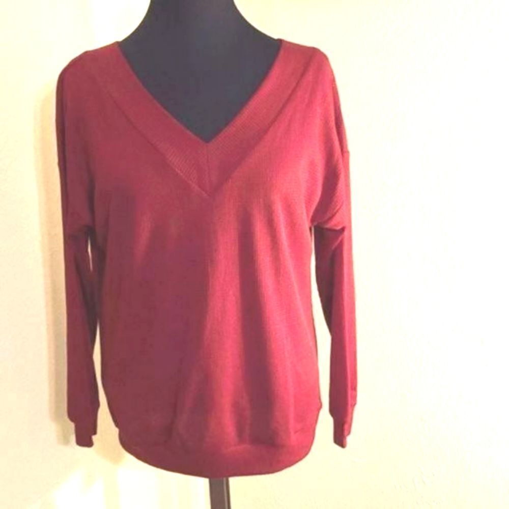 Red Top with Cut-out & Tie in the Back, Size Small
